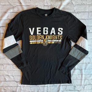Las Vegas Golden Knights NHL Long Sleeve T-shirt Medium 38-40 Logo VGK Hockey